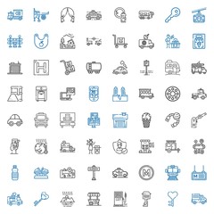 Poster - car icons set