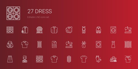 Canvas Print - dress icons set