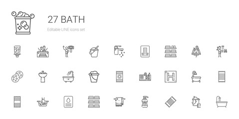 Wall Mural - bath icons set