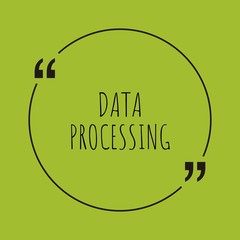 Poster - Data processing word concept