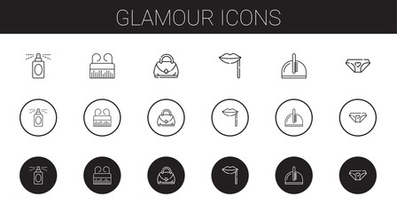 Wall Mural - glamour icons set