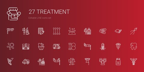 Wall Mural - treatment icons set