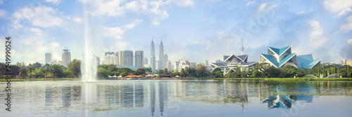 Kuala Lumpur, Malaysia panorama skyline at Titiwangsa Park Canvas Print