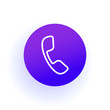 © radionastya - Phone icon. Handset in a circle. Purple gradient