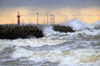 © Konrad Uznański - Sztorm na wybrzeżu Morza Bałtyckiego,Kołobrzeg,Polska.