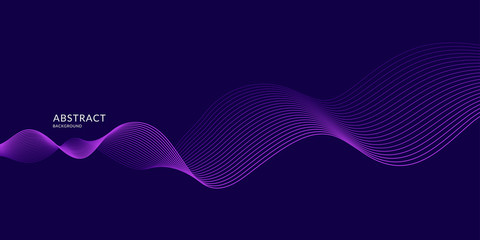 Poster - bright poster with dynamic waves. vector illustration