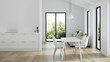 © artemp1 - Modern house interior. White color in the interior. 3D rendering.