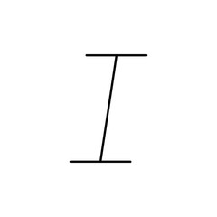 Poster - format, italic, text icon. Element of text and typography for mobile concept and web apps icon. Thin line icon for website design and development
