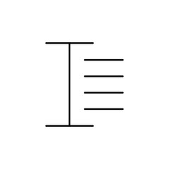 Poster - align, italic, style, text icon. Element of text and typography for mobile concept and web apps icon. Thin line icon for website design and development