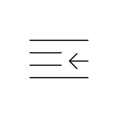Poster - align, format, increase, right icon. Element of text and typography for mobile concept and web apps icon. Thin line icon for website design and development