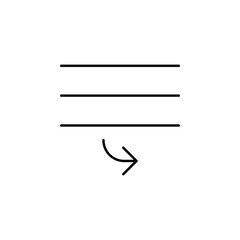 Poster - align, bottom, format, right icon. Element of text and typography for mobile concept and web apps icon. Thin line icon for website design and development