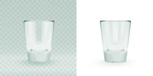 Empty Transparent Triangular Glass For Cosmopolitan Cocktail