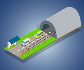 Poster - Way concept banner. Isometric banner of way vector concept for web, giftcard and postcard