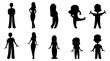 © Александр Кузьмин - Family silhouettes - dad, mom, daughter, son, daughter teenager