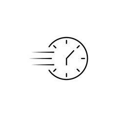 Poster - time , speed icon. Element of speed for mobile concept and web apps illustration. Thin line icon for website design and development, app development. Premium icon