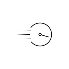 Poster - speedometer icon. Element of speed for mobile concept and web apps illustration. Thin line icon for website design and development, app development. Premium icon