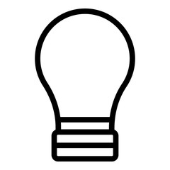 Poster - Bulb idea icon. Outline bulb idea vector icon for web design isolated on white background