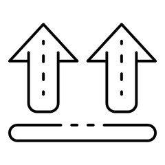 Poster - Parcel delivery icon. Outline parcel delivery vector icon for web design isolated on white background