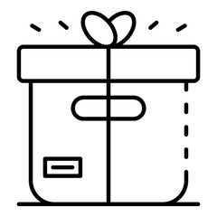 Poster - Delivery parcel icon. Outline delivery parcel vector icon for web design isolated on white background