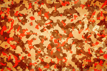 Wall Mural - brown and orange camouflage pattern blackground.