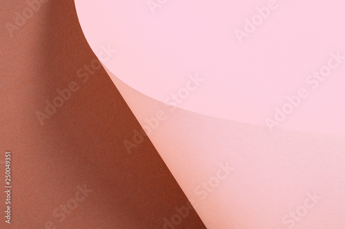 Abstract Geometric Shape Pink Brown Color Paper Banner Background