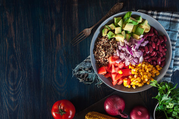 Wall Mural - Mexican salad with quinoa and vegetables