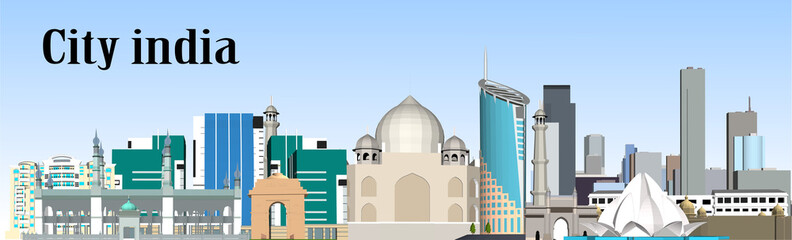  Indian city vector