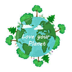 Vector background for international Earth Day