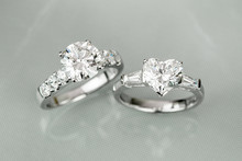 Diamond Ring And Heart Shape Diamond Ring