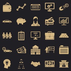 Poster - Working week icons set. Simple set of 25 working week vector icons for web for any design