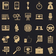 Poster - Work week icons set. Simple set of 25 work week vector icons for web for any design