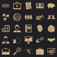 Poster - Business people icons set. Simple set of 25 business people vector icons for web for any design