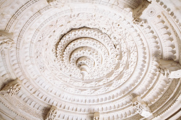 Wall Mural - Interior of Ranakpur Temple in Rajasthan, India