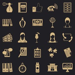 Poster - Business studio icons set. Simple set of 25 business studio vector icons for web for any design