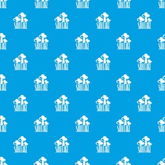Canvas Print - Shiitake pattern vector seamless blue repeat for any use