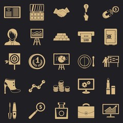 Poster - Symposium icons set. Simple set of 25 symposium vector icons for web for any design
