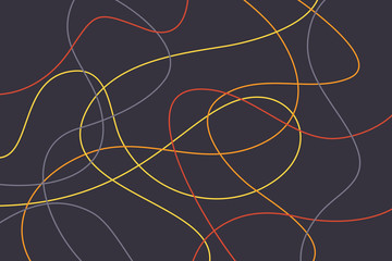 Wall Mural - abstract background pattern made with colorful, curvy lines creating a messy look. modern vector art