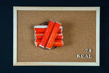 calorie crab sticks 73 kcal 100 grams diet