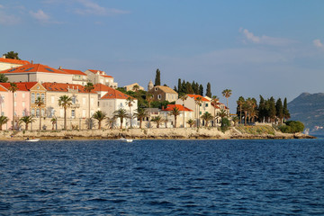 Wall Mural - Waterfront of Korcula town, Croatia