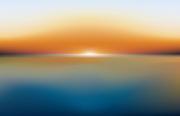 Wall Mural - sea lanscape sunset