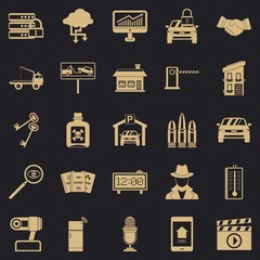 Poster - Car recorder icons set. Simple set of 25 car recorder vector icons for web for any design