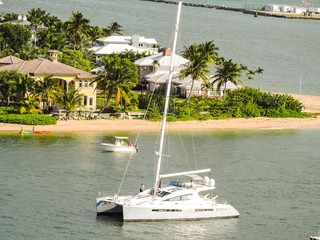 Wall Mural - Boat day ocean panorama 