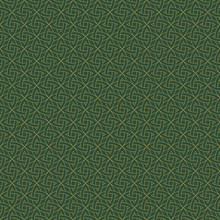Celtic Knot Seamless Pattern - Beautiful Gold Celtic Knot On Solid Background