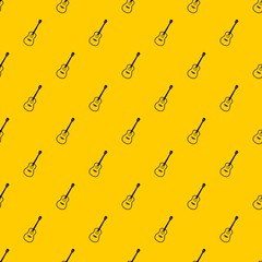 Poster - Charango pattern seamless vector repeat geometric yellow for any design