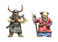 Dwarves Warriors Drawing. Pencil Fantasy Illustration.	Dwarf With Ax.