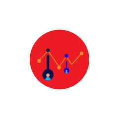 Poster - Discount, statistics icon. Element of color discount signt icon. Premium quality graphic design icon. Signs and symbols collection icon for websites, web design