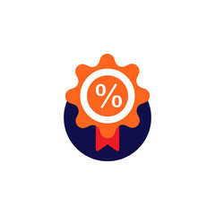 Poster - Discount, sticker icon. Element of color discount signt icon. Premium quality graphic design icon. Signs and symbols collection icon for websites, web design