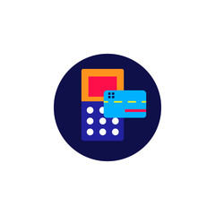 Poster - Discount, terminal, card icon. Element of color discount signt icon. Premium quality graphic design icon. Signs and symbols collection icon for websites, web design