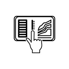 Poster - dashboard icon. Element of Software development for mobile concept and web apps icon. Thin line icon for website design and development, app development
