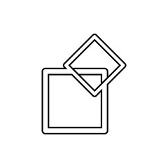Aufkleber - framework sign icon. Element of Software development for mobile concept and web apps icon. Thin line icon for website design and development, app development